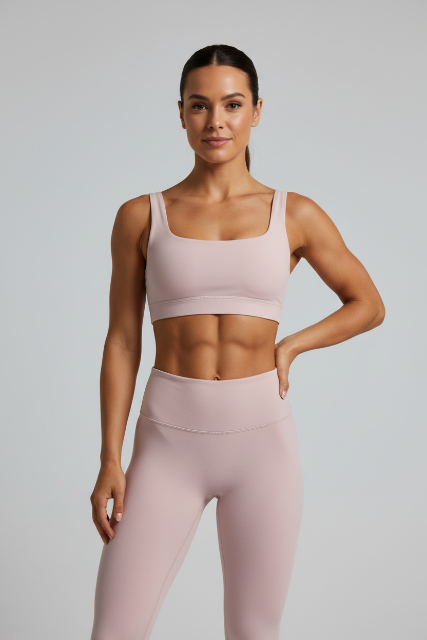 Sport Workout Bra Pink Full Body