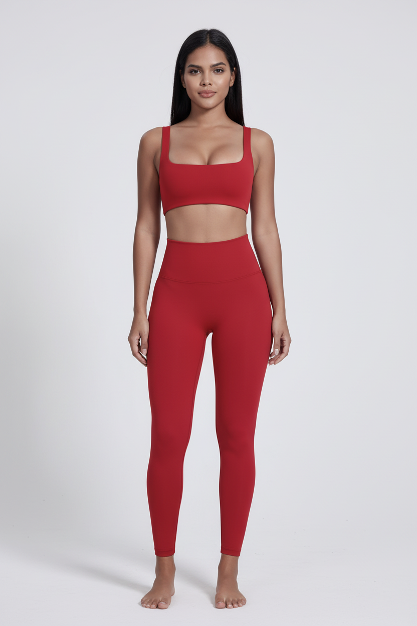 Sport Workout Bra Red Front